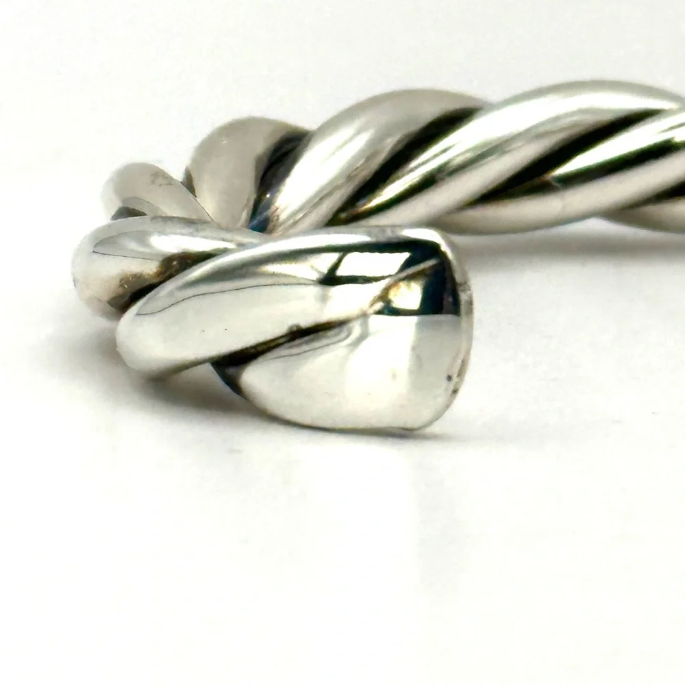 Silpada Retired B0014 Sterling Silver Heavy Twisted Cable Cuff Bracelet